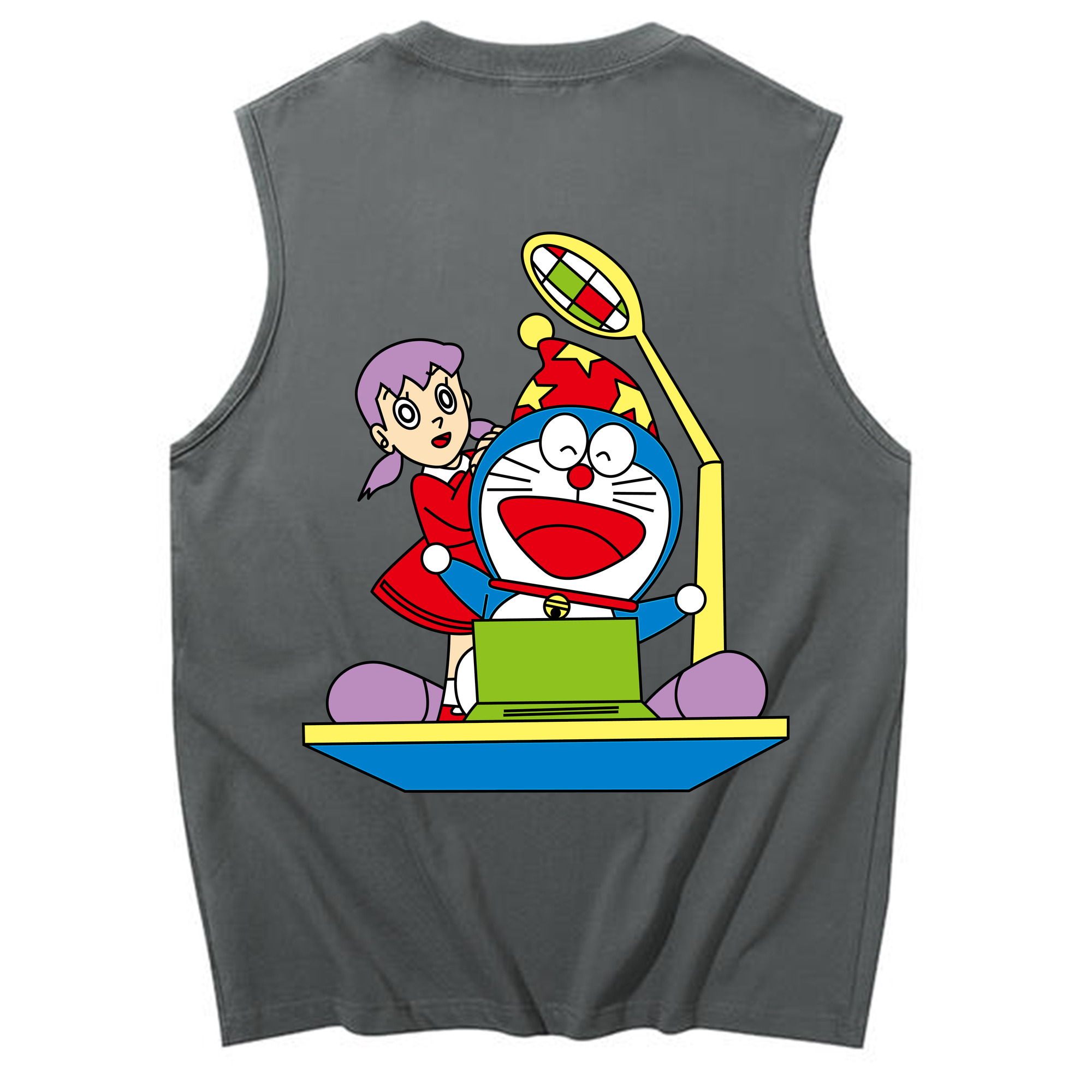 （画像用） ドラえもん みなもと しずか Doraemon Shizuka Minamoto コットン100％タンクトップ（背面プリント）